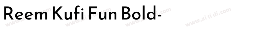 Reem Kufi Fun Bold字体转换